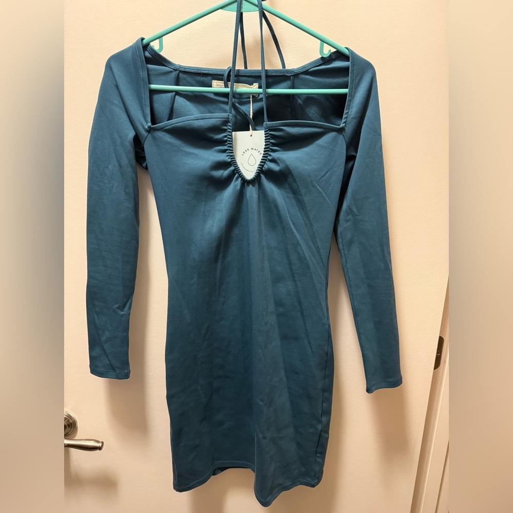 OAK + FORT Blue Mini Dress